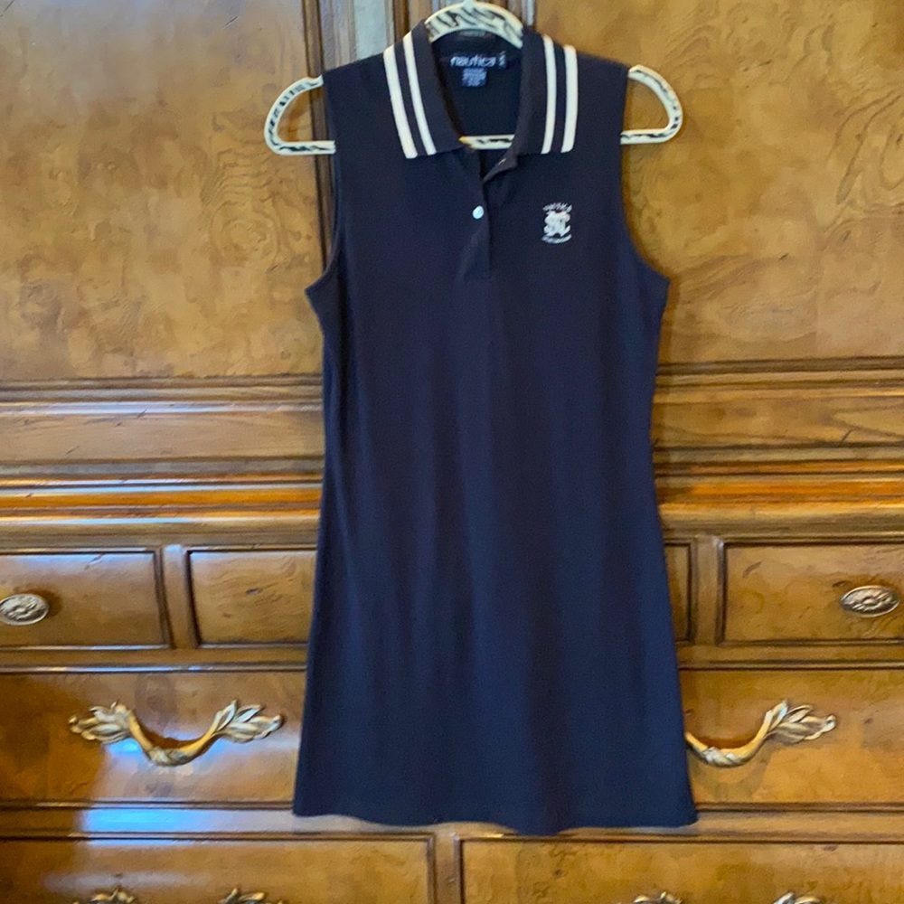 Nautica midi medium navy dress
